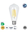 GLOBOSTAR® PEAR 99086 Λάμπα E27 ST64 LED 4W 840lm 360° AC 220-240V IP20 Θερμό Λευκό 2700K - Long Filament Chip - Διάφανο - Μ6.4 x Π6.4 x Υ14.5cm - 3 Χρόνια Εγγύηση